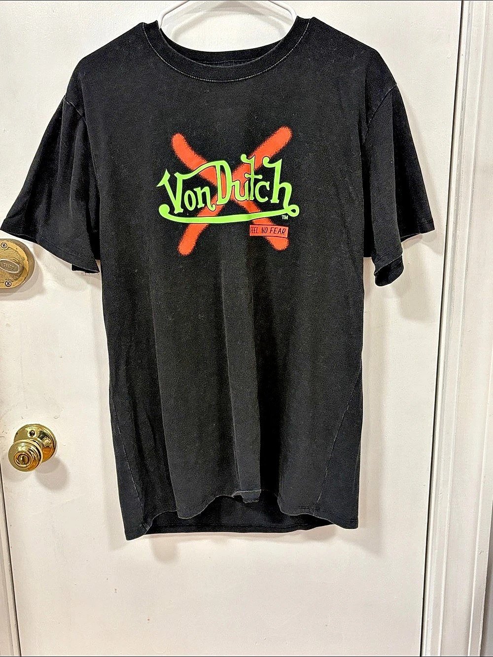 Von Dutch Open Your Mind Skull Graphic T-Shirt Black Large